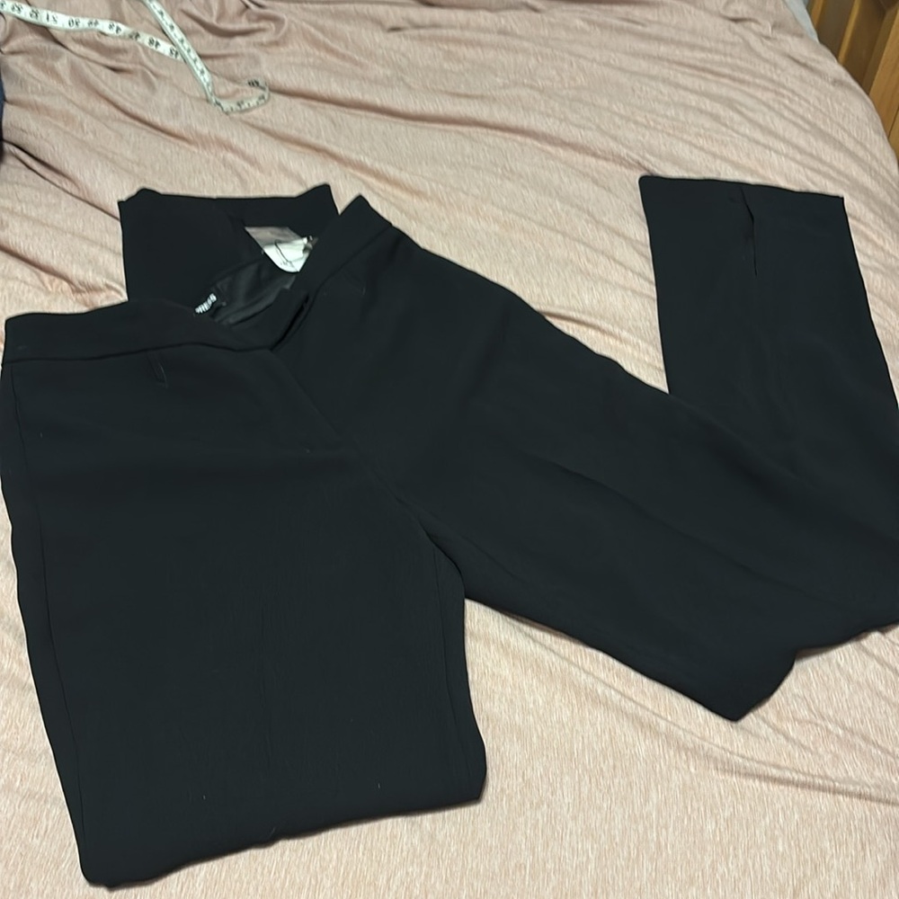 Black Women's Pants express barely bootcut mid rise w/ split back 8 LONG NWT - Picture 10 of 11